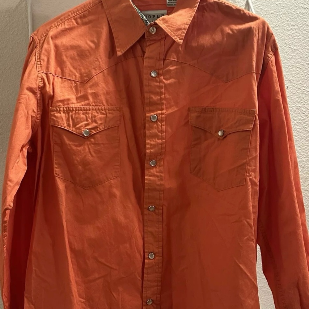 Roper Orange Floral Shirt